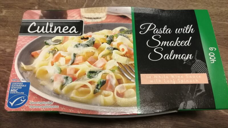 Pasta med røget laks fra Culinea i Lidl