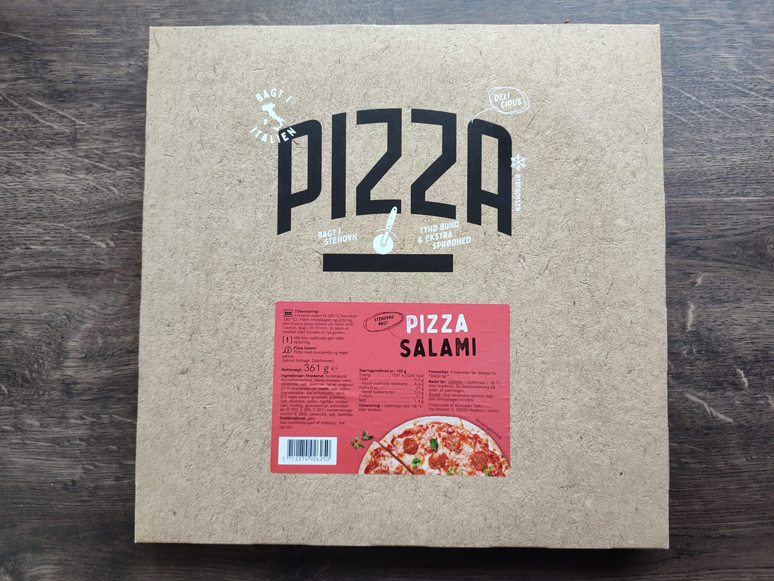 Stenovnsbagt Pizza Salami fra Netto – Bedre end sin branding